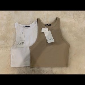 Zara halter crop tops with tags